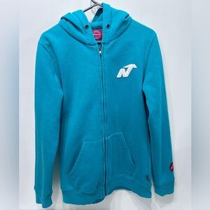 Nordica Women’s Fit For the Long Run Turquoise Logo Hoodie Sweater‎ Size XL